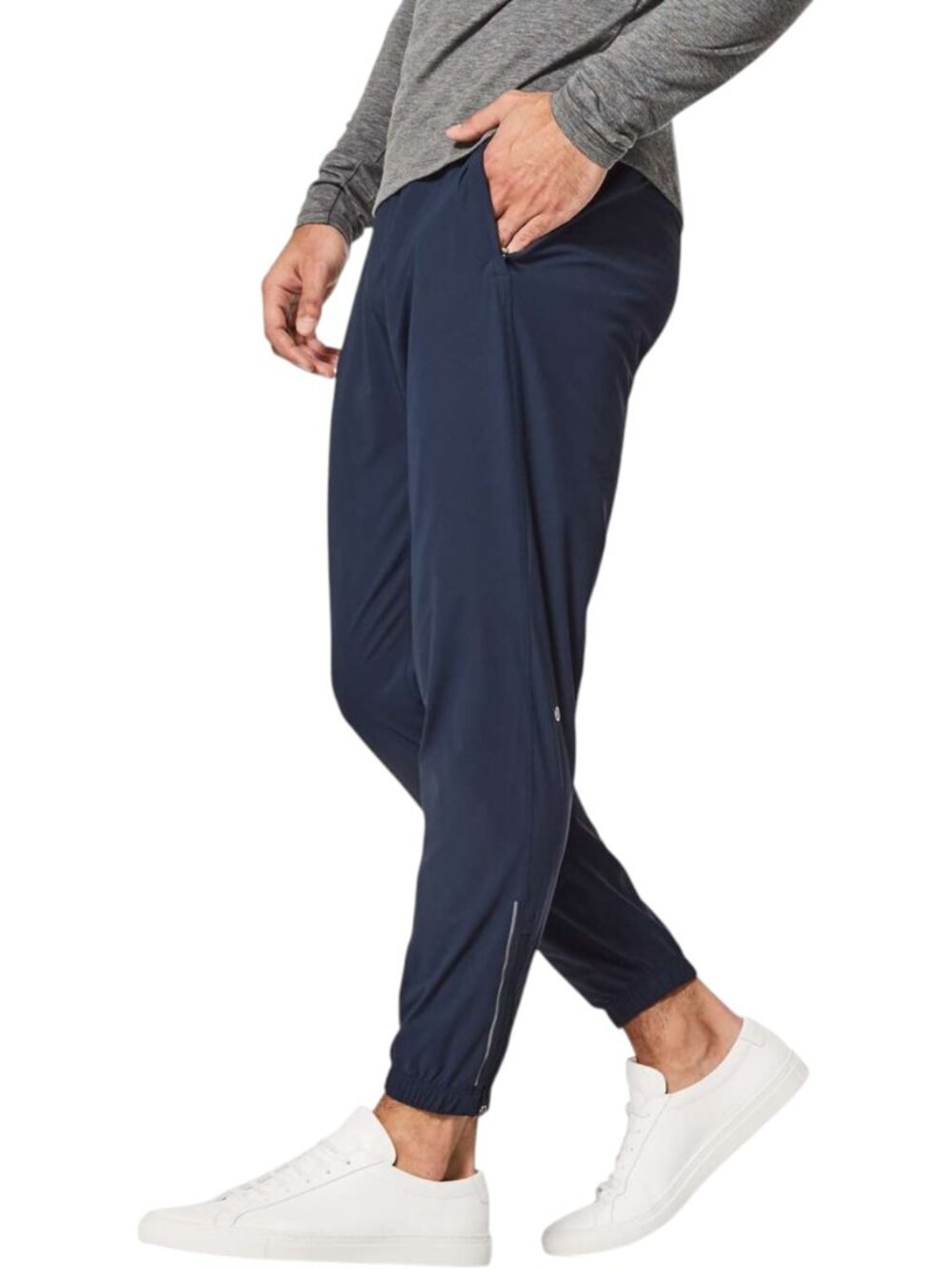Lululemon Surge Jogger Pants Mens Small Navy Running Athletic Reflective Zip
